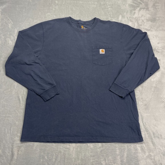 Carhartt Other - Carhartt Pocket T-Shirt Mens XL Blue Original Fit Crew Neck Long Sleeve Pullover